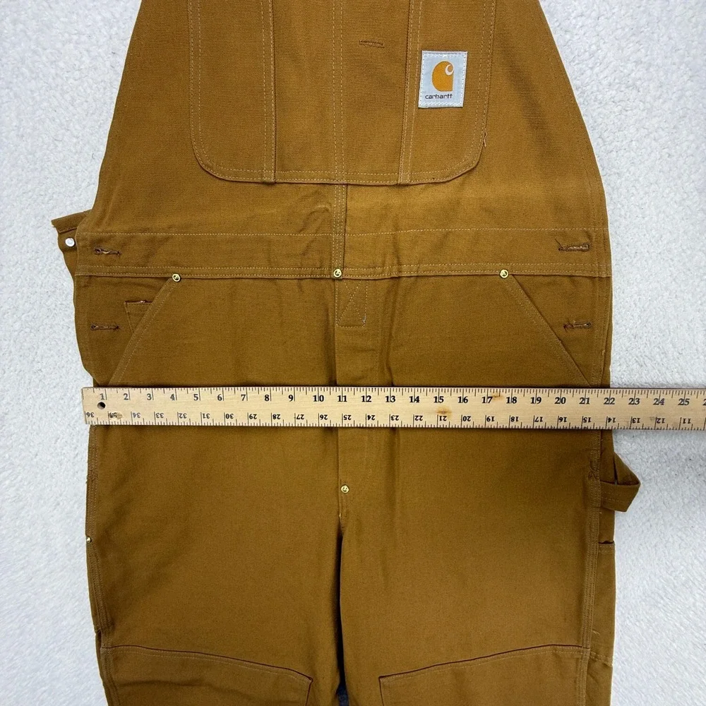 Carhartt Duck Bib Overalls Mens 40x32 Brown Canvas 6FB Workwear NWT NOS
